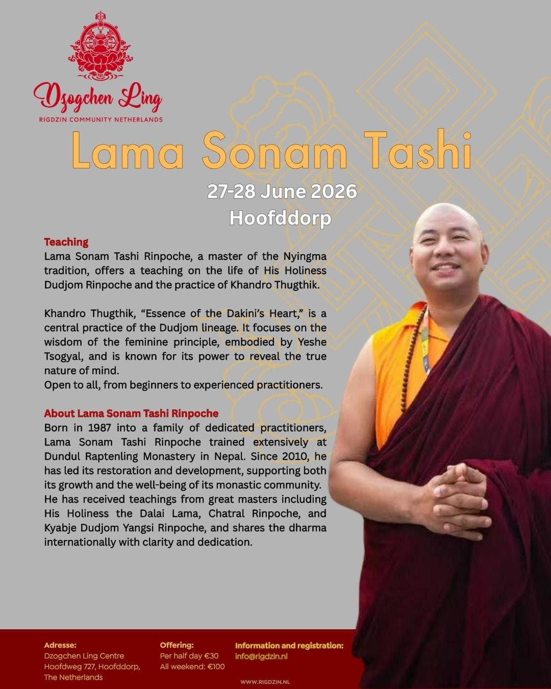 Khandro Thugthik: onderricht met Lama Sonam Tashi Rinpoche